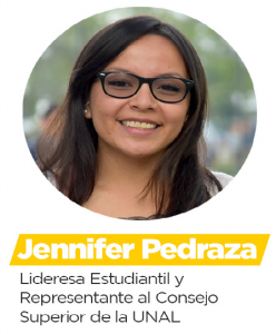 Jennifer Pedraza - Lideresa Estudiantil y Representante al Consejo superior de la UNAL