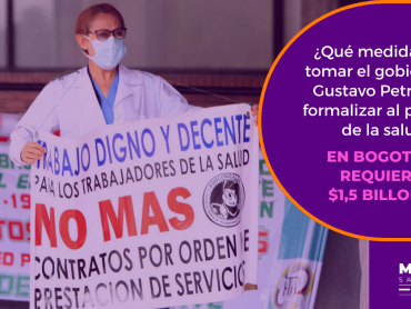 ¿Qué medidas va a tomar el gobierno de Gustavo Petro para formalizar al personal de la salud En Bogotá se requieren 1,5 billones de pesos.